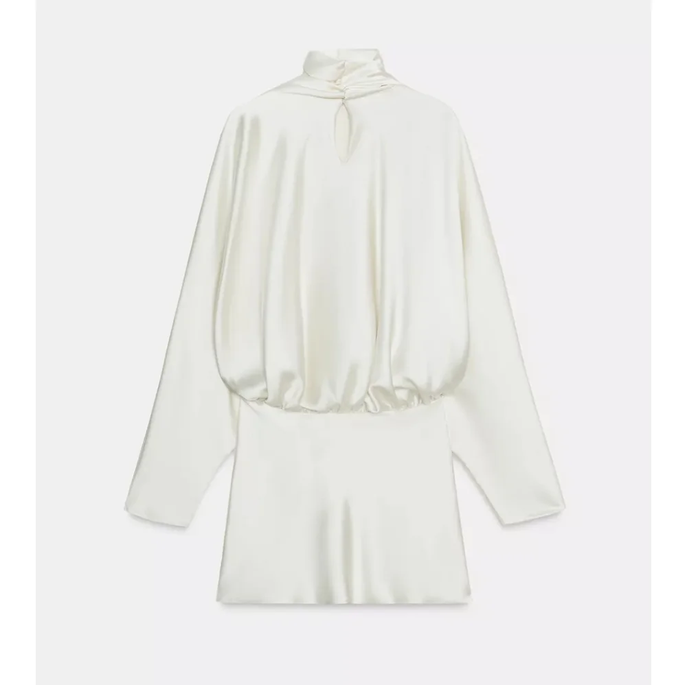 ZARA  FOULARD SATIN EFFECT SHORT DRESS - Picture 7 of 7
